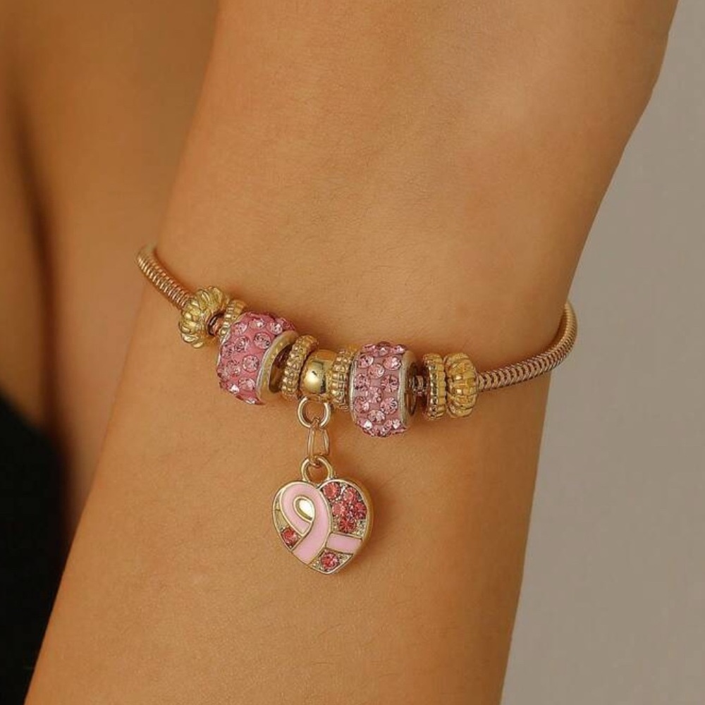 Breast Cancer Awareness 5 in 1 Bracelet Set - Picture 3 of 10